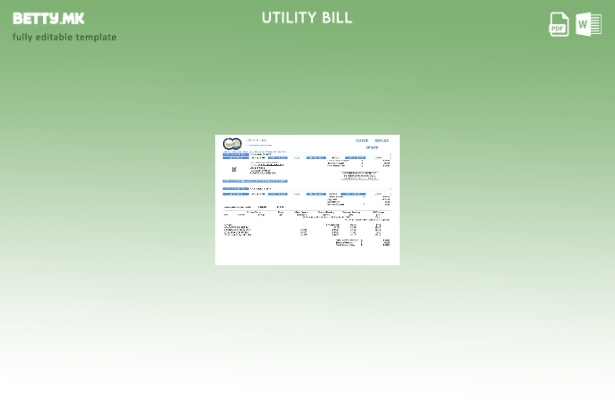 Модерен стил САД Калифорнија Град Окснард шаблон сметки за комунални услуги